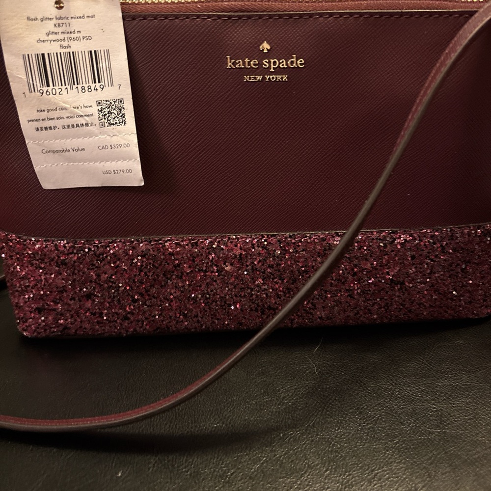 kate spade Plum Glitter Crossbody Bag